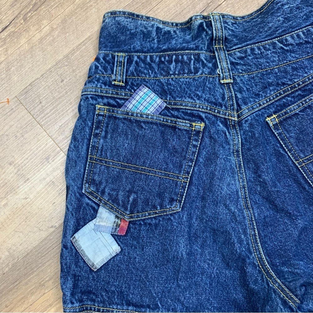Vintage Patchwork Jeans 9/10 1980's Cottagecore Acid Wash Made In Brazil  - Picture 7 of 13